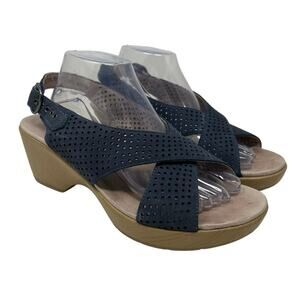 Dansko Jacinda Slingback Perforated Leather Sandals 42/11.5